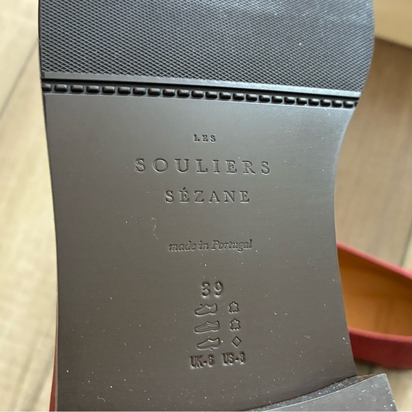 BNWT Sezane Andrea Loafers - Terracotta & Cream - Picture 10 of 12